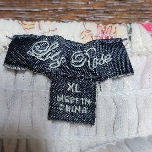 Lily Rose Short Sleeve Summer Hi-Low Dress w/ Flowers - Size XL - Picture 6 of 7